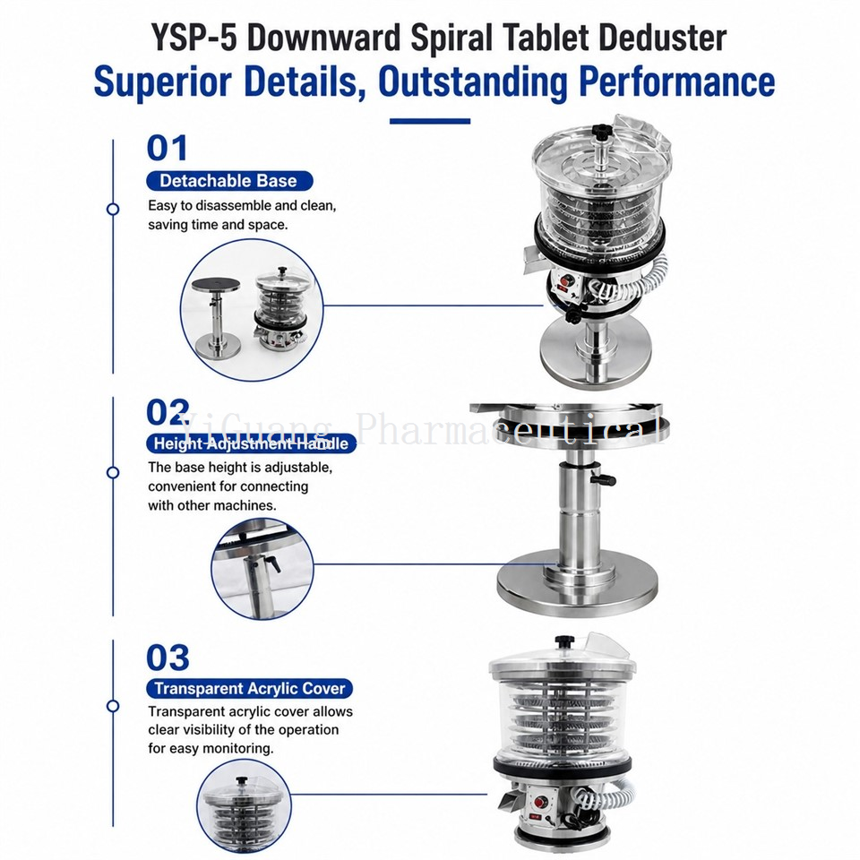 Downward Spiral Tablet Deduster Polishing Machine suppliers